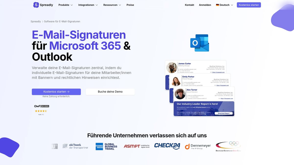 Outlook 365 Outlook Guide: Effizient starten 2025 - E-Mail-Signaturen zentral verwalten mit Spreadly