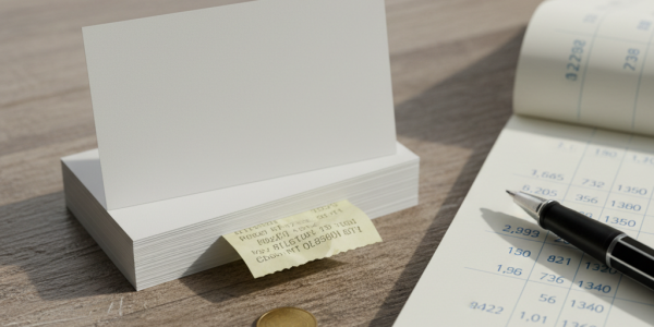 Versteckte Kosten: Papier-Visitenkarten