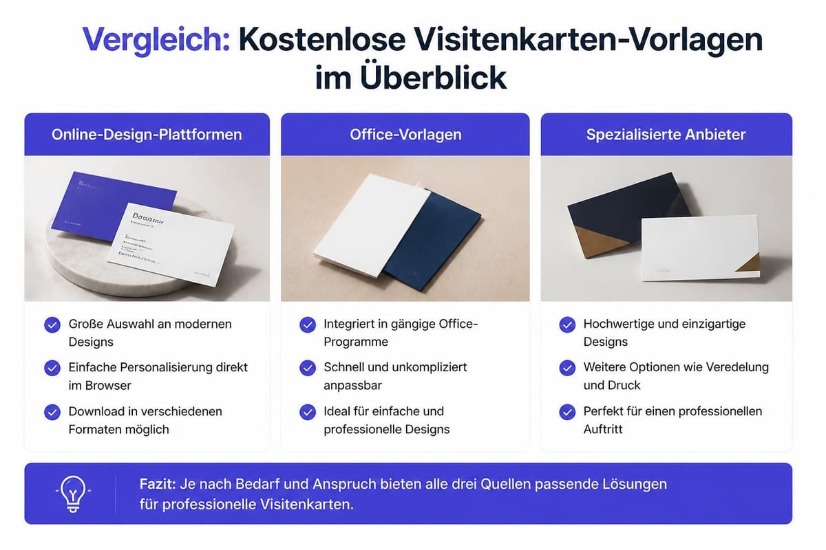 Kostenlose Visitenkartenvorlagen