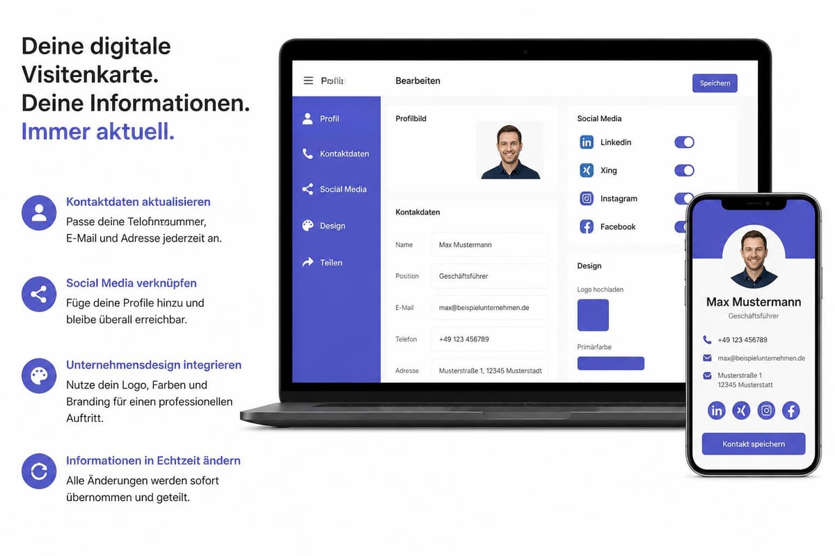 NFC Visitenkarte Personalisierung