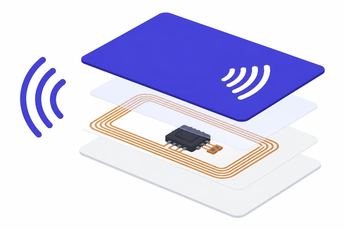 NFC tag card internal components