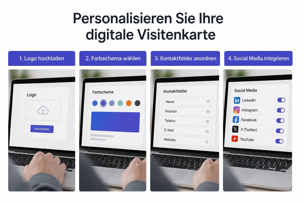 Customization options for digital business cards