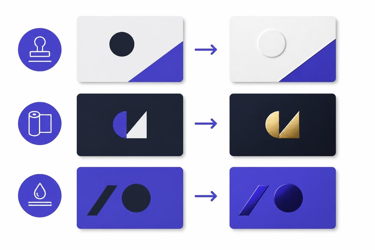 Business card finishing techniques