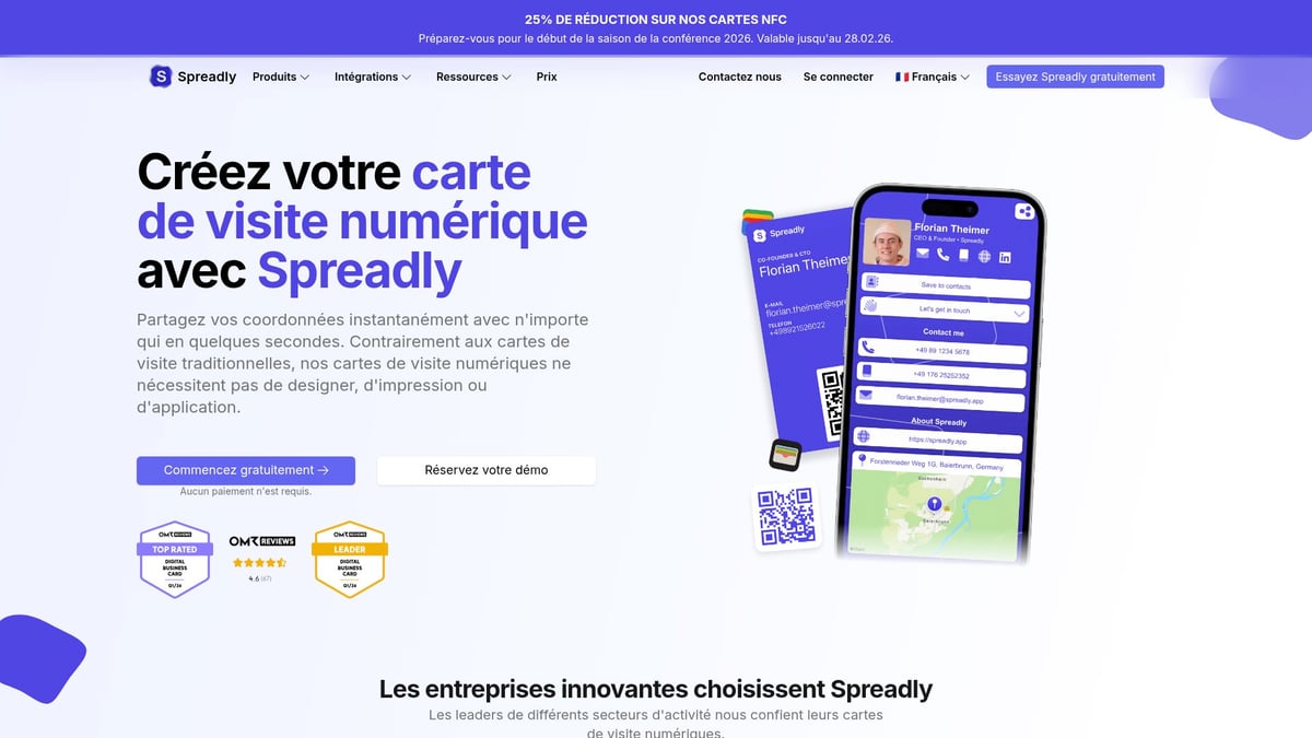 Carte De Visite Particuliers : Guide Complet 2026 - Spreadly : la carte de visite numérique nouvelle génération