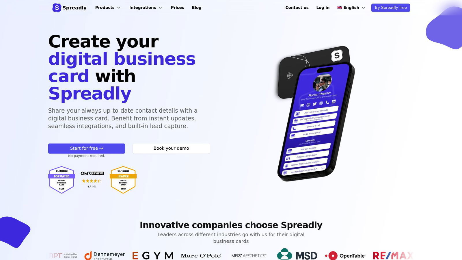 7 Best vCard Online Tools to Create Digital Business Cards 2025 - Spreadly