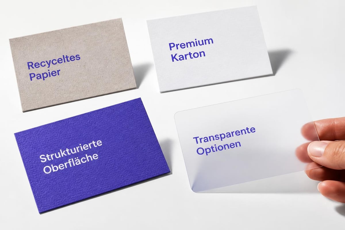 Material choices for business cards