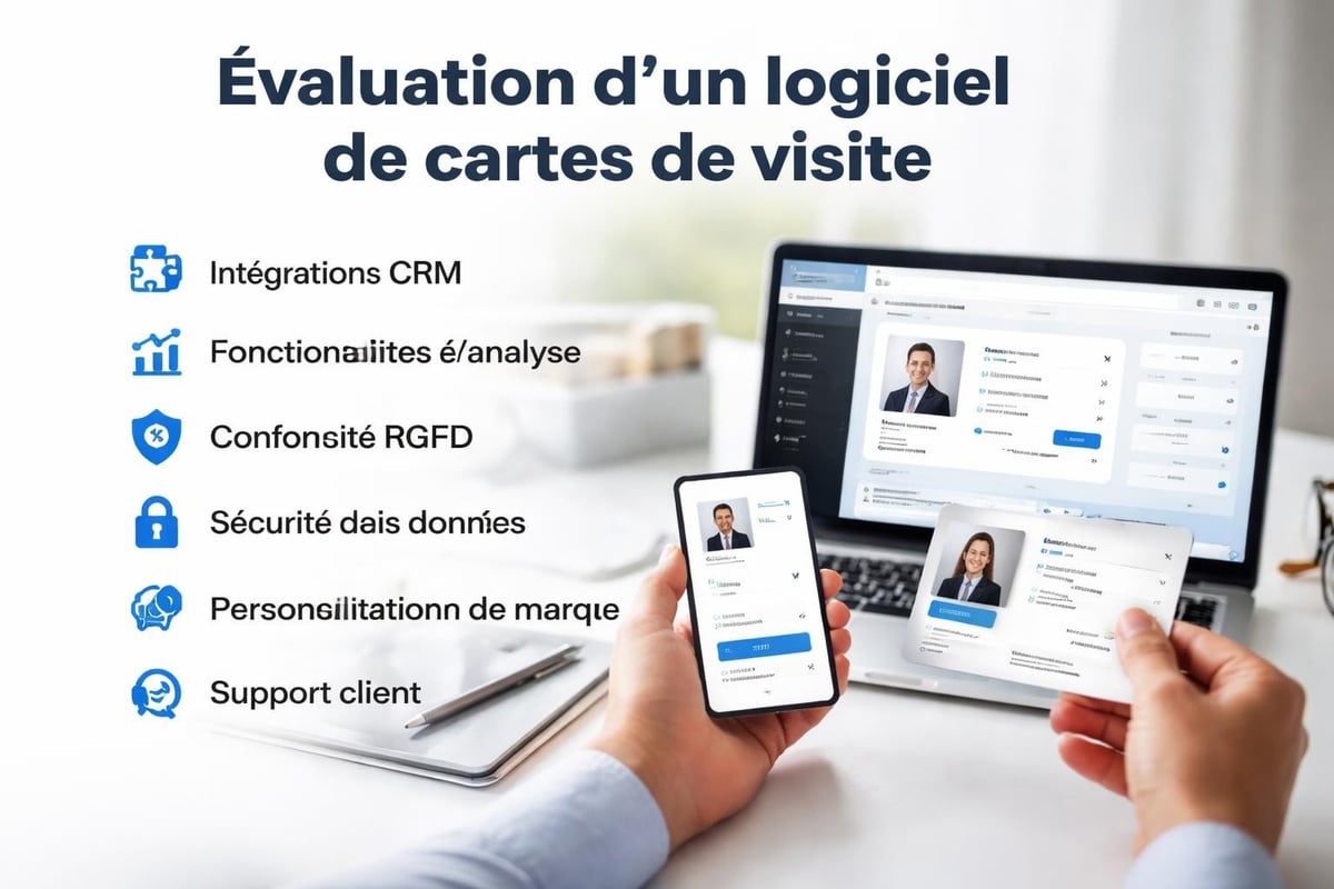 Critères de sélection logiciel carte visite