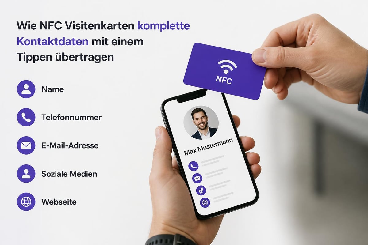 NFC Visitenkarte Datenübertragung