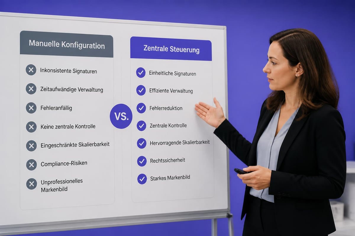 Email signature management challenges