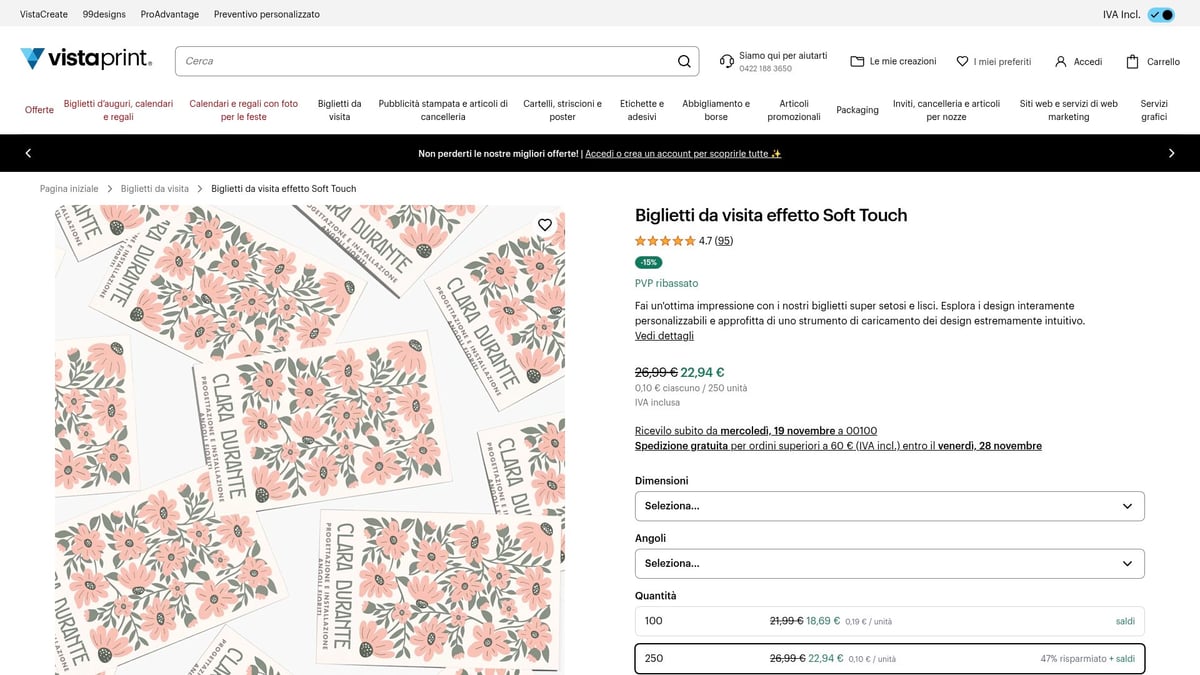 7 Biglietti da Visita Modelli Creativi per il 2025 - Biglietti da Visita con Finitura Soft Touch – Vistaprint