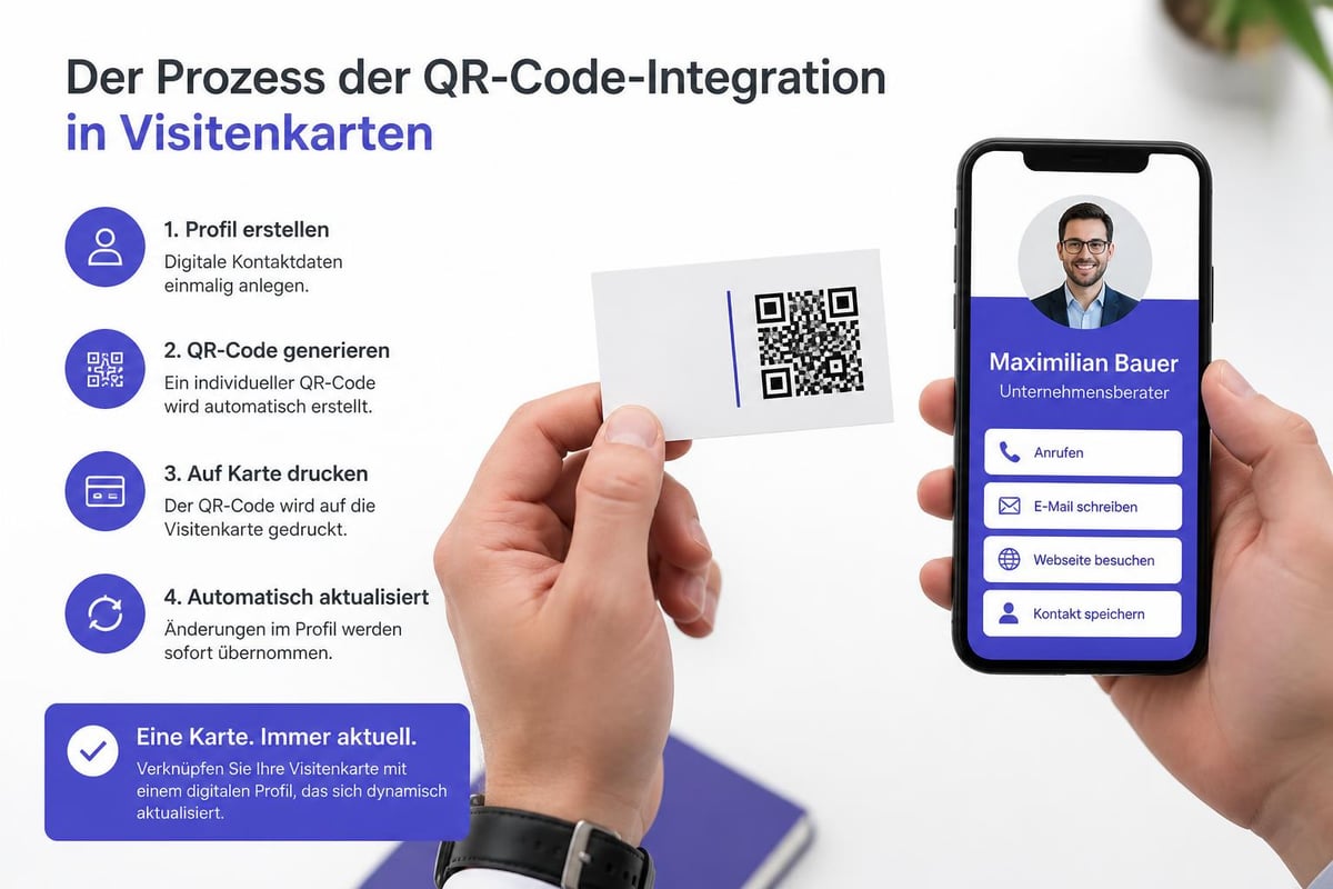 QR-Code Visitenkarten Integration