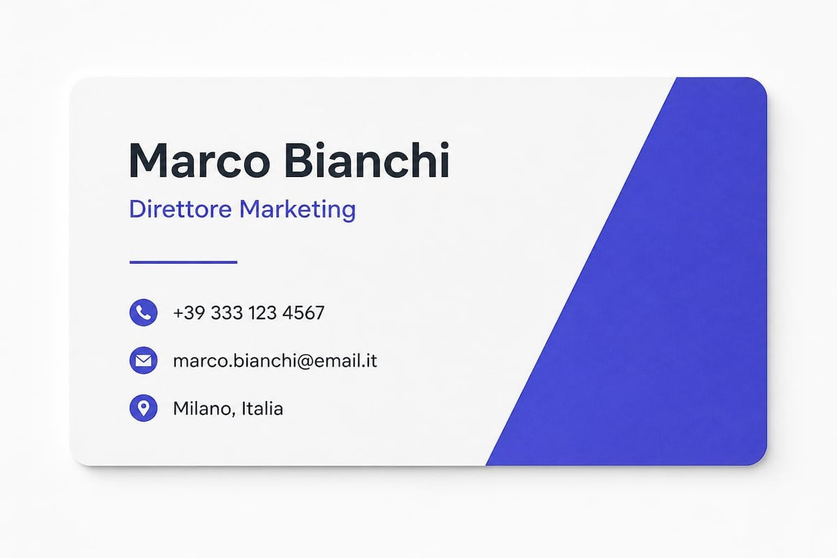 Biglietto da visita layout essenziale