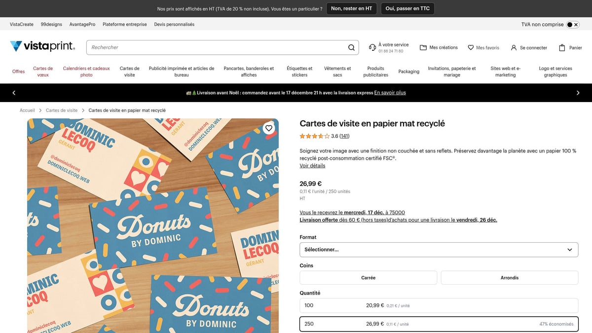 8 Cartes De Visite Modeles Tendance À Découvrir En 2026 - Carte De Visite Écologique En Papier Recyclé – Vistaprint