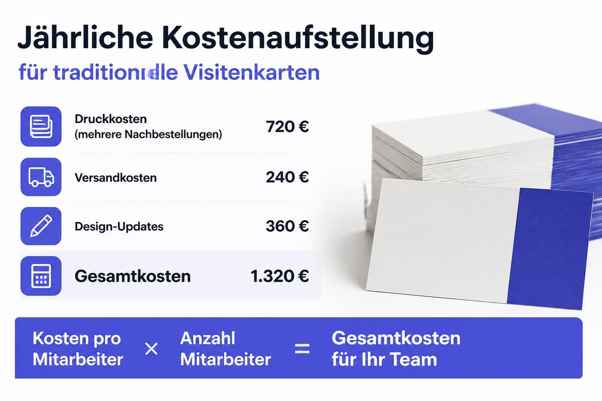 Jahreskosten Visitenkarten