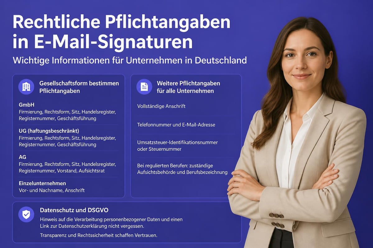 Legal compliance requirements for business email signatures
