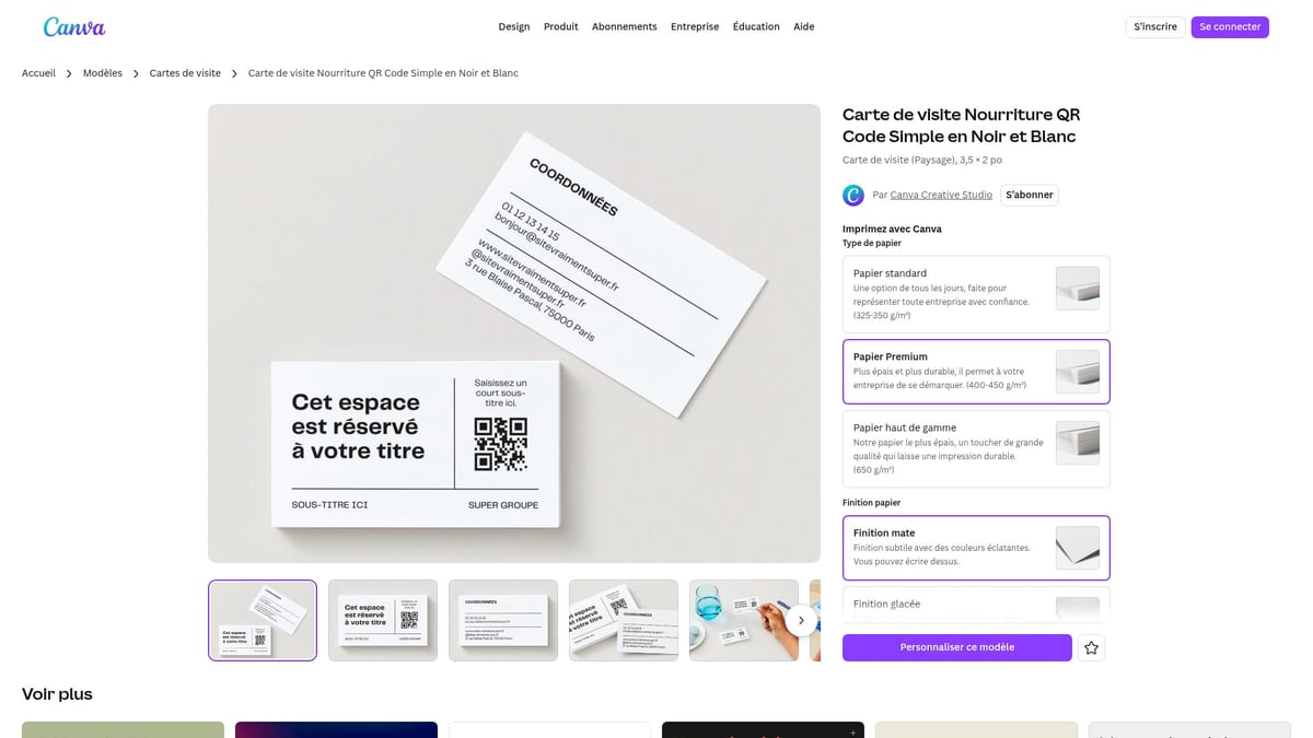 8 Cartes De Visite Modeles Tendance À Découvrir En 2026 - Carte De Visite Avec QR Code Intégré – Canva