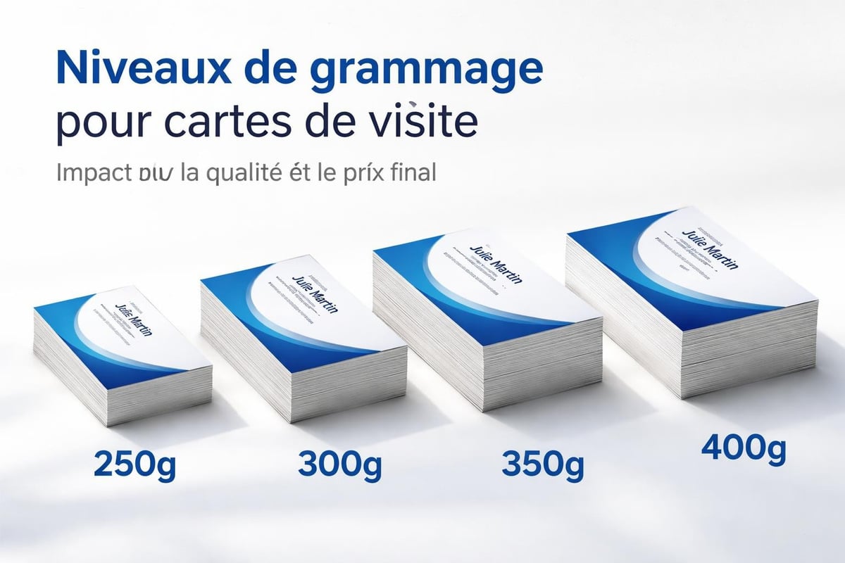 Comparaison des grammages de papier