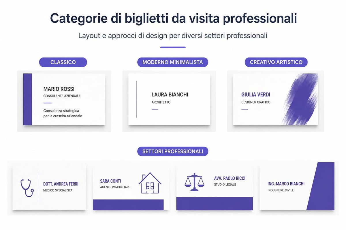 Modelli biglietti da visita tradizionali