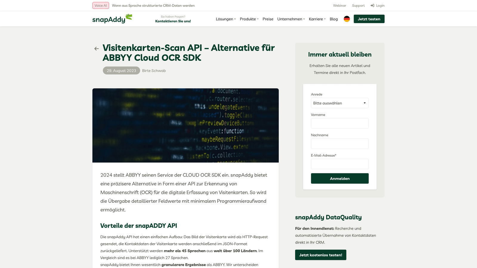 snapAddy Business Card Scanner