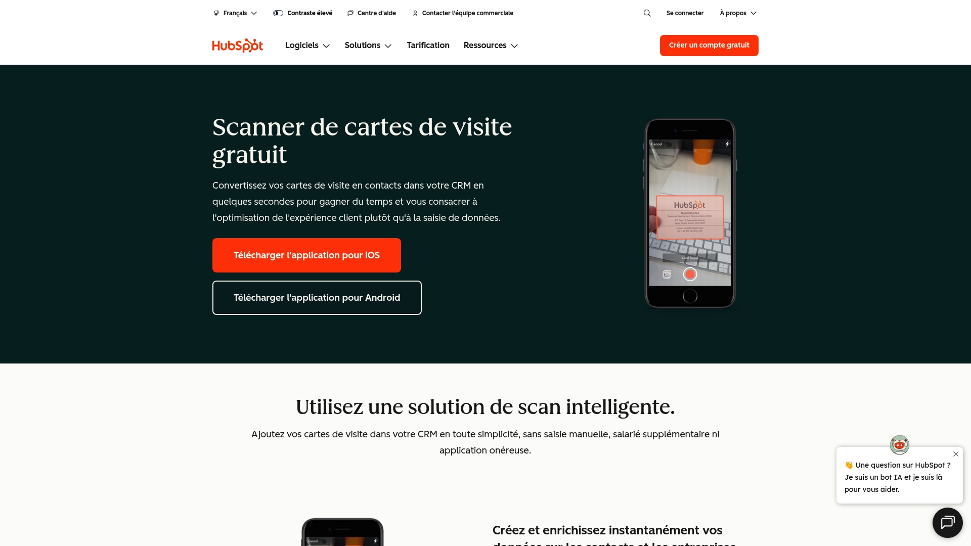 HubSpot scanner gratuit
