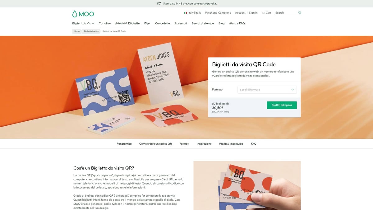 7 Biglietti da Visita Modelli Creativi per il 2025 - Biglietti da Visita con QR Code – MOO