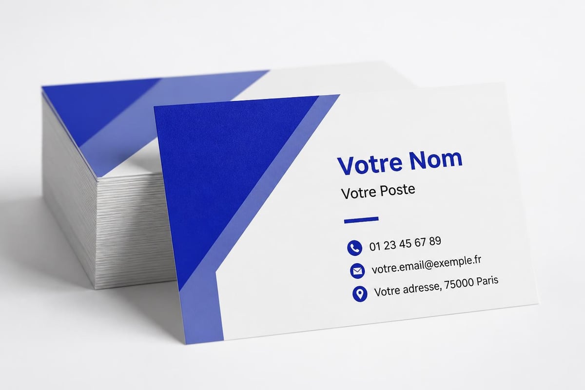 Hiérarchie visuelle carte de visite
