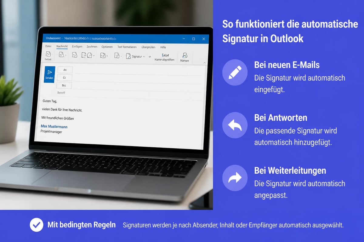 Outlook signature automation workflow