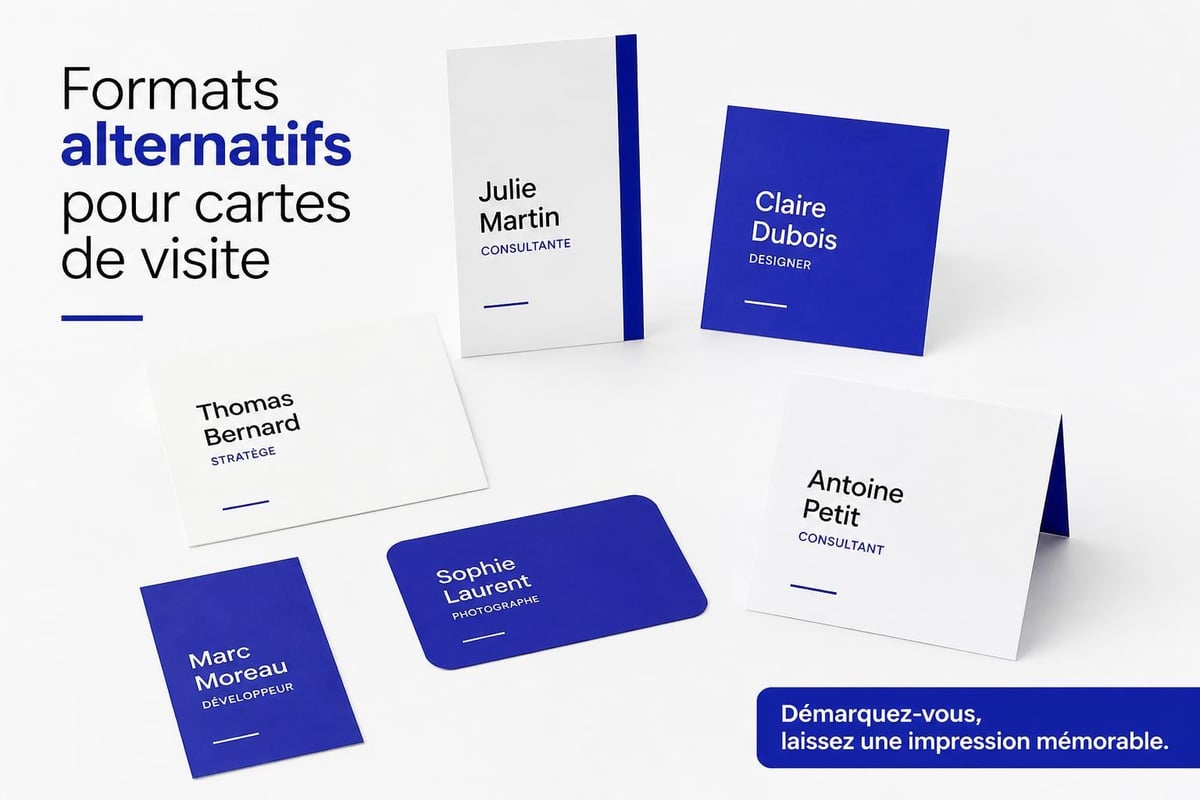 Formats créatifs cartes de visite