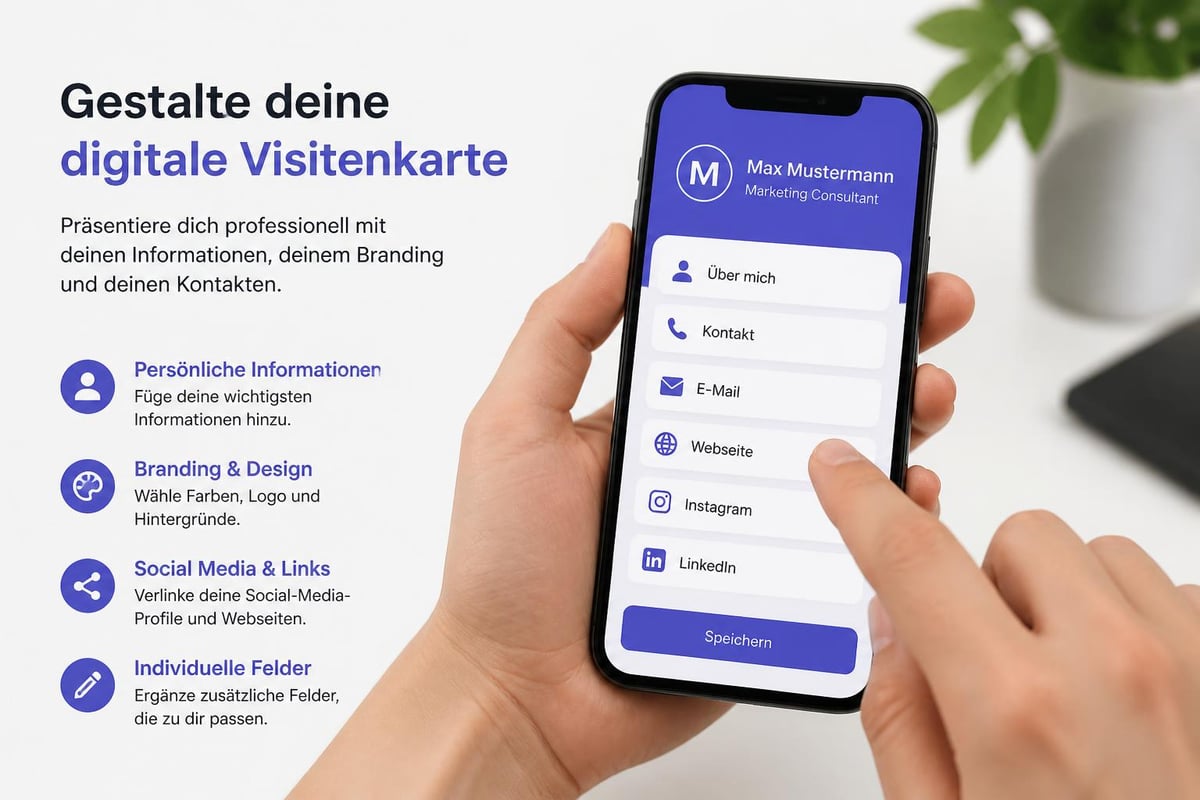 Digital business card customization