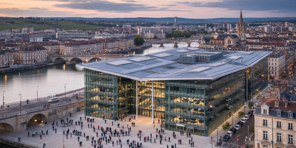 Conferences Bordeaux cityscape with modern conference facilities