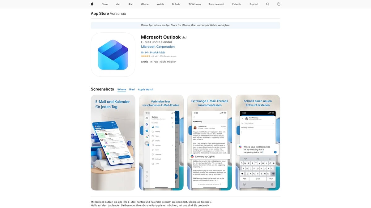Top 5 E Mail App iPhone Favoriten 2025 im Vergleich - Outlook