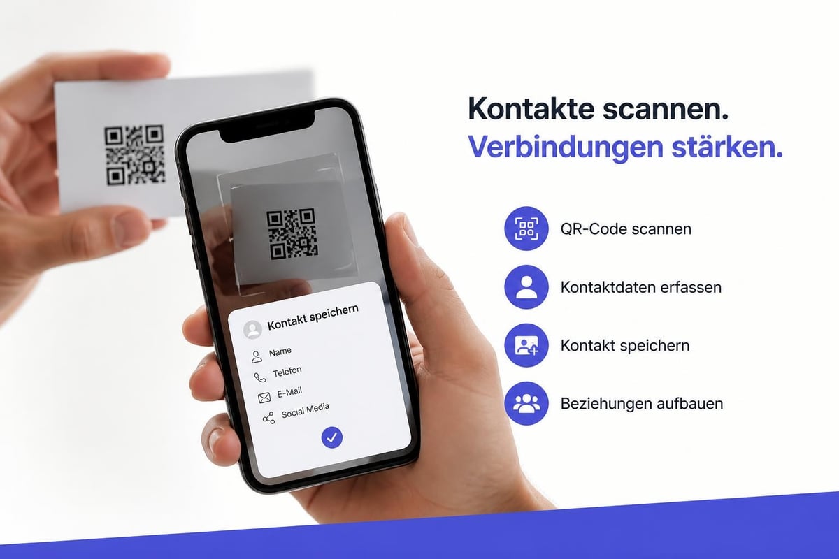 Kontaktdaten per QR Code scannen