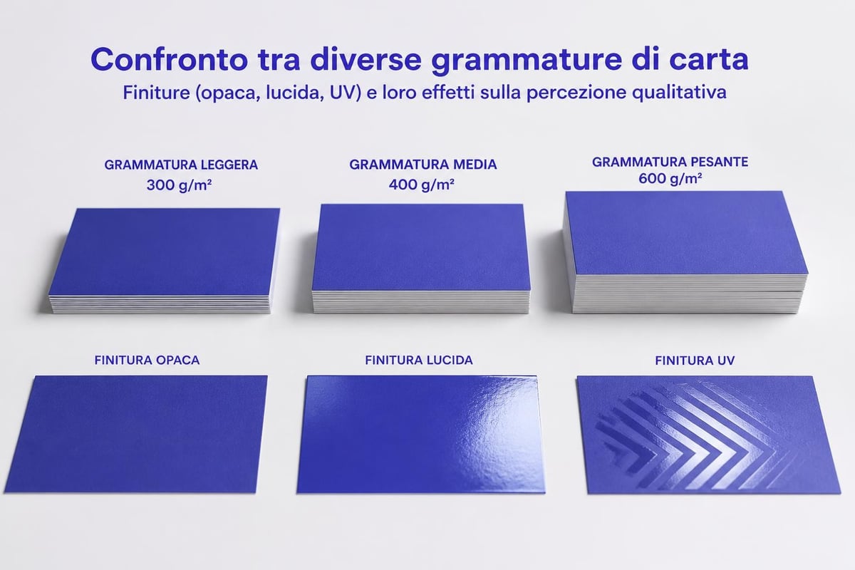 Scelta materiali stampa bigliettini