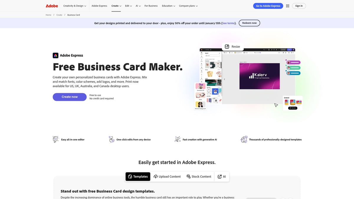 9 Essential Biz Card Maker Tools for Stunning Designs in 2026 - Adobe Express Business Card Maker