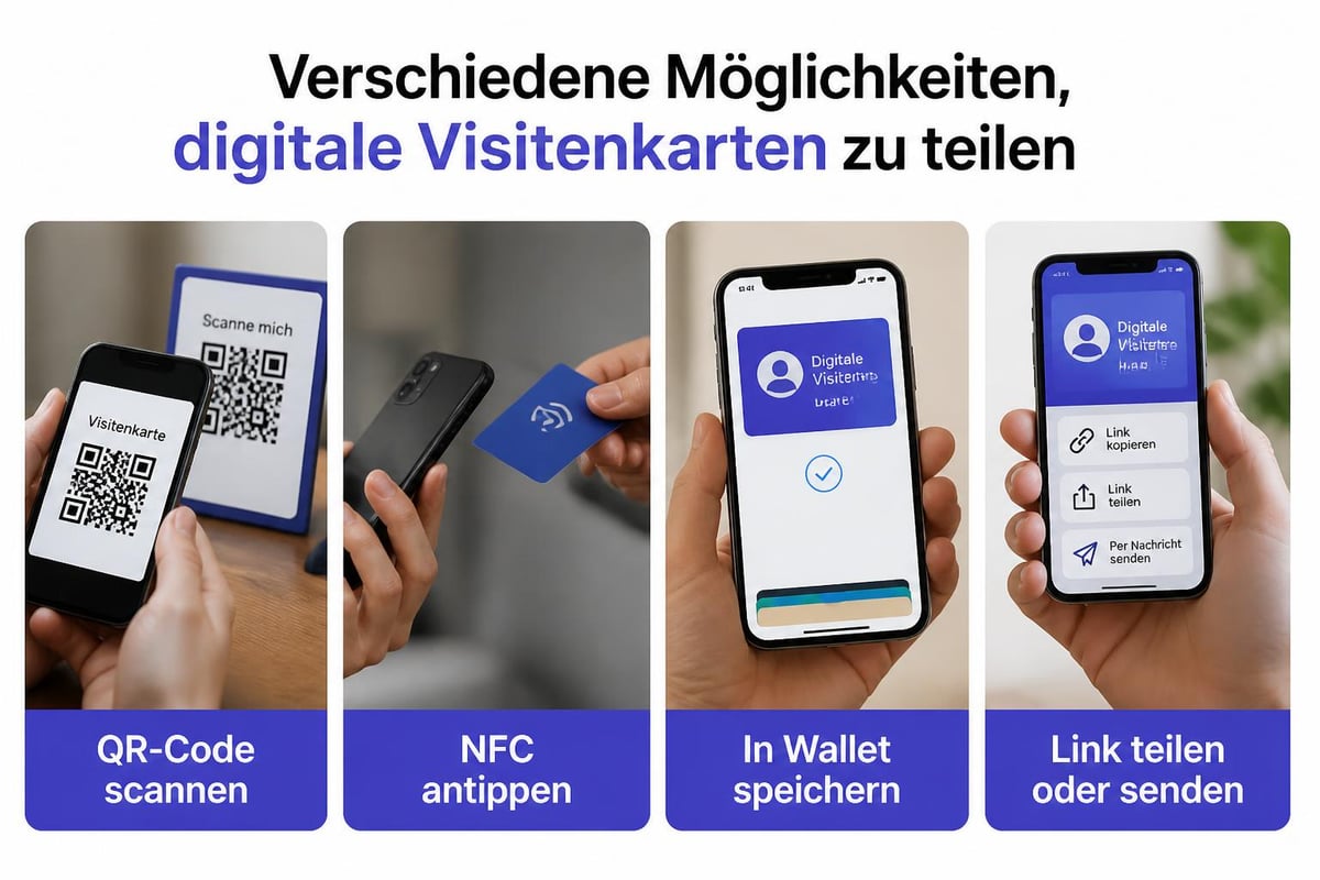 Digital business card sharing methods
