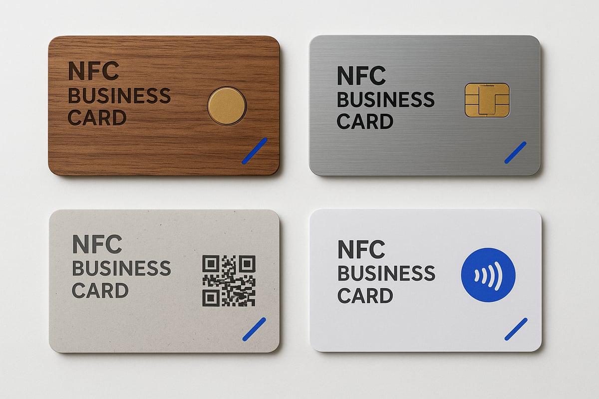 NFC Visitenkarten im Vergleich: Materialien, Designs & Varianten